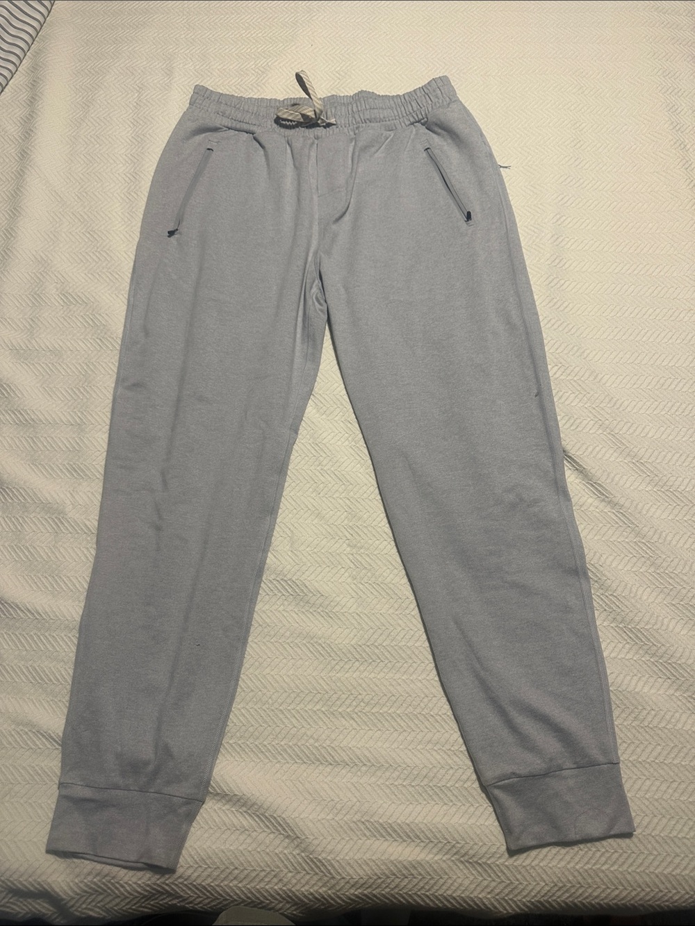 Vuori Men's Ponte Performance Light Gray Jogger Sweatpants - Casual Comfort XL